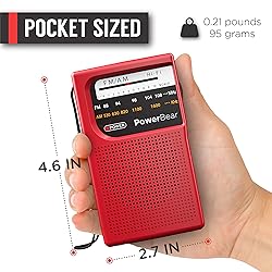 PowerBear Portable Radio | AM/FM, 2AA Battery