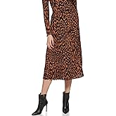 DKNY Women's Pull on Pleated and Printed Skirt