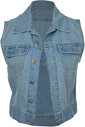 denim riding vest