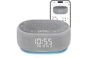 1Mii White Noise Sound Machine with Alarm Clock, Sound Machine for Sleep for Adult Baby, 30 Soothing Sounds, Easy App Control