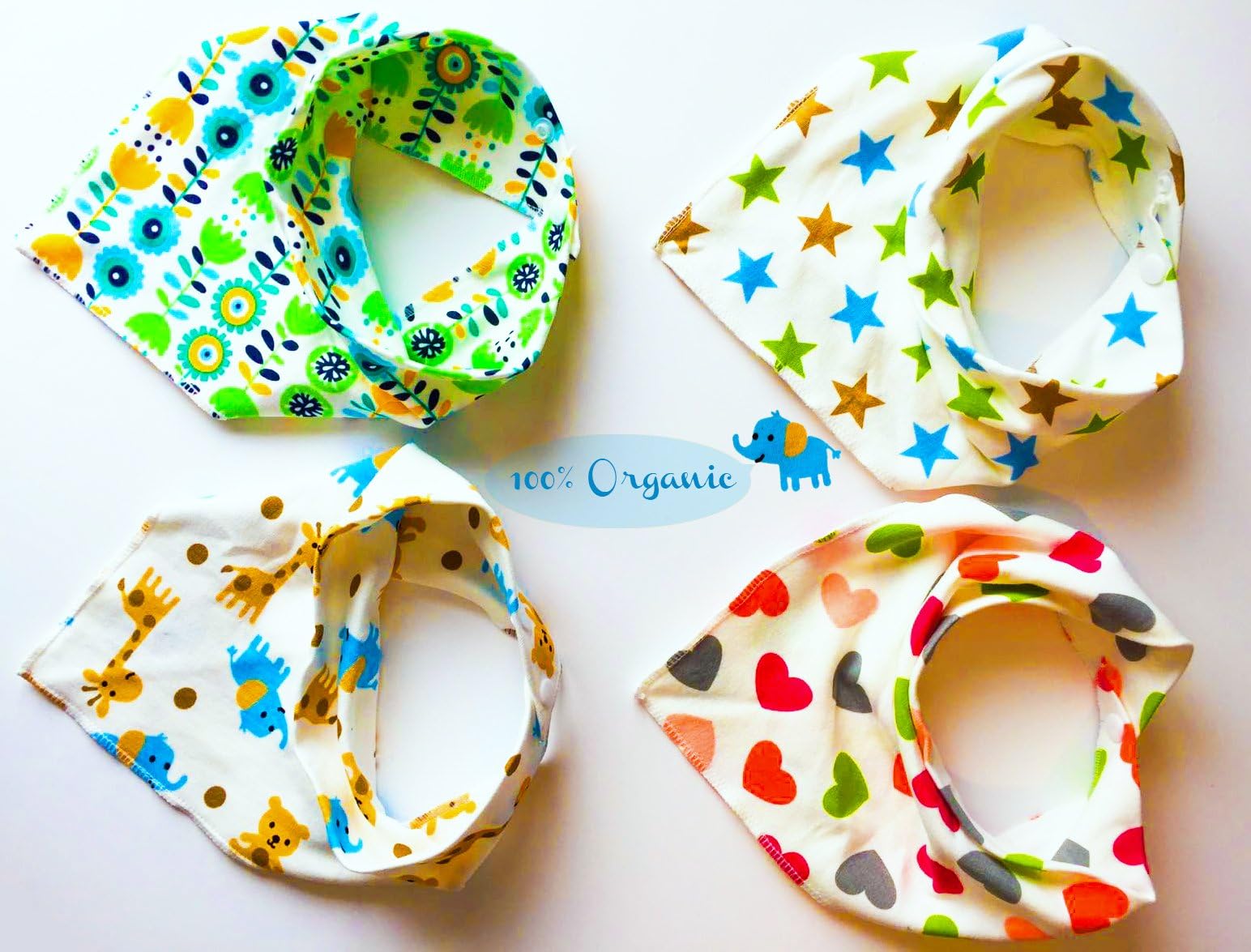 Baby Bandana Bibs with FREE TOWEL GIFT by MAKETE Unisex Kids, Premium 8 Pack Soft Cotton Organic Bib Set For Boys and Girls, Baby Shower Gift Set for Baby Teething, Drooling and Eating