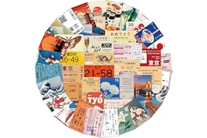 50Pcs Japanese Traditional Culture Stickers for Water Bottle,Notebook,Luggage,Suitcase,Guitar,Laptop,Kawaii Japan Travel City