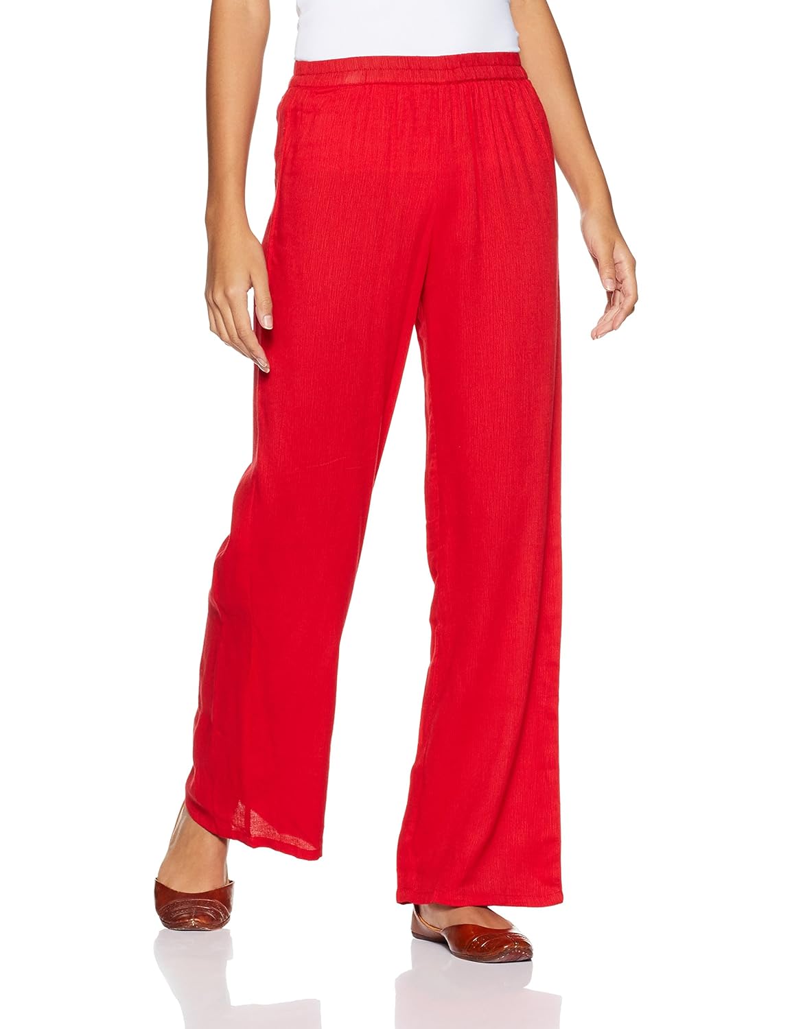 global desi women's relaxed pallazo pants