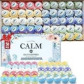 TranquilBliss Bath Bombs Set 50 PCS with 10 Rich Scents, Bath Bombs for Women, Natural Bubble Bombs with Shea Butter & Safe Oil, Ideal for Valentine's Day, Christmas, Birthday, Mother's Day Present
