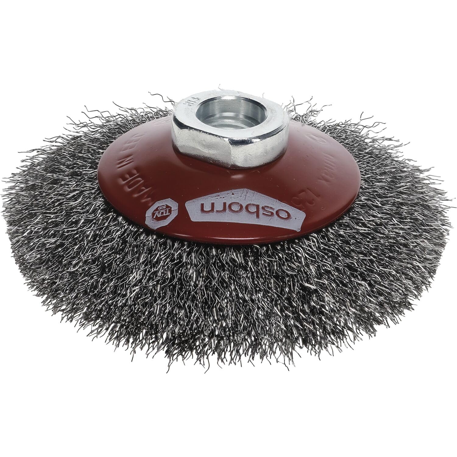 Osborn 0002512161 - Cepillo cónico de acero ondulado con tuerca M14 y filamento de Ø 0.30 mm (100x10x20) AR0002512161