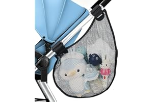 Guiseapue White Elephant Christmas Gifts for Adults Baby Side Sling Stroller Cargo Net, Universal Stroller Organizer Attachment for Storage, Mesh Bag Storage Caddy for Baby Stroller Accessories