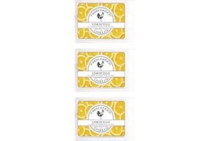 3 Pack Soy Wax Melts - 100% All American Made - Farm Raised Candles - Natural Paraffin & Dye Free - Pet Safe Wax Warmer Melts (Lemoncello)