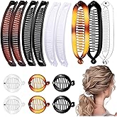 15 Pieces Banana Hair Clips Classic Clincher Combs Fishtail Hair Comb Ponytail Holder for Women Girls(3 Styles)
