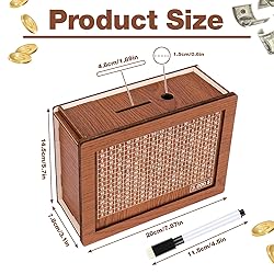 Homgaty Wooden Money Box Money Bank, Countdown