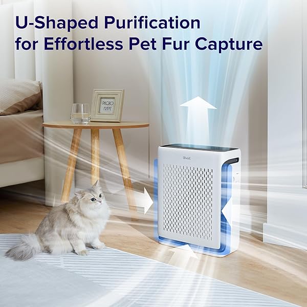 LEVOIT AIR PURIFIER FOR HOME LARGE ROOM UP TO 1073FT² WITH AIR QUALITY MONITOR, AHAM VERIFIDE, SMART WIFI, WASHABLE PRE-FILTER, HEPA SLEEP MODE FOR PETS, ALLERGIES, DUST, POLLEN, VITAL 100S-P, WHITE