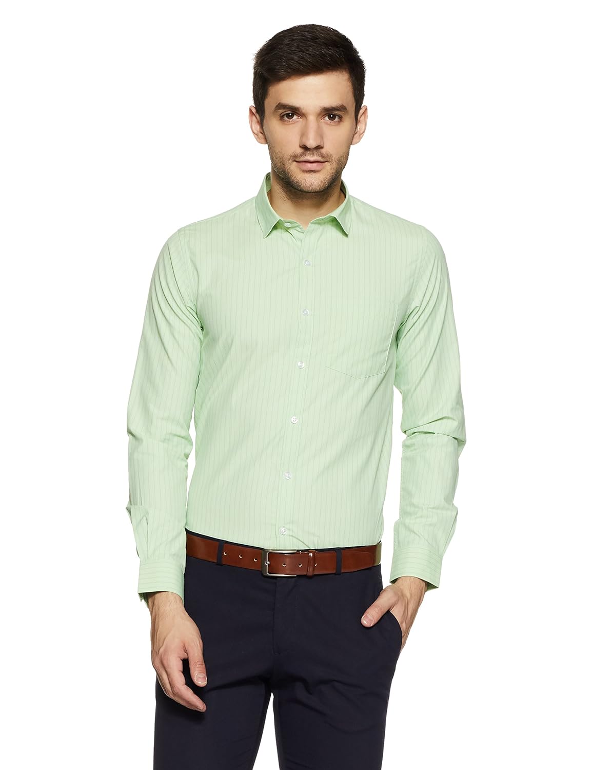 ex by excalibur men's solid regular fit formal shirt