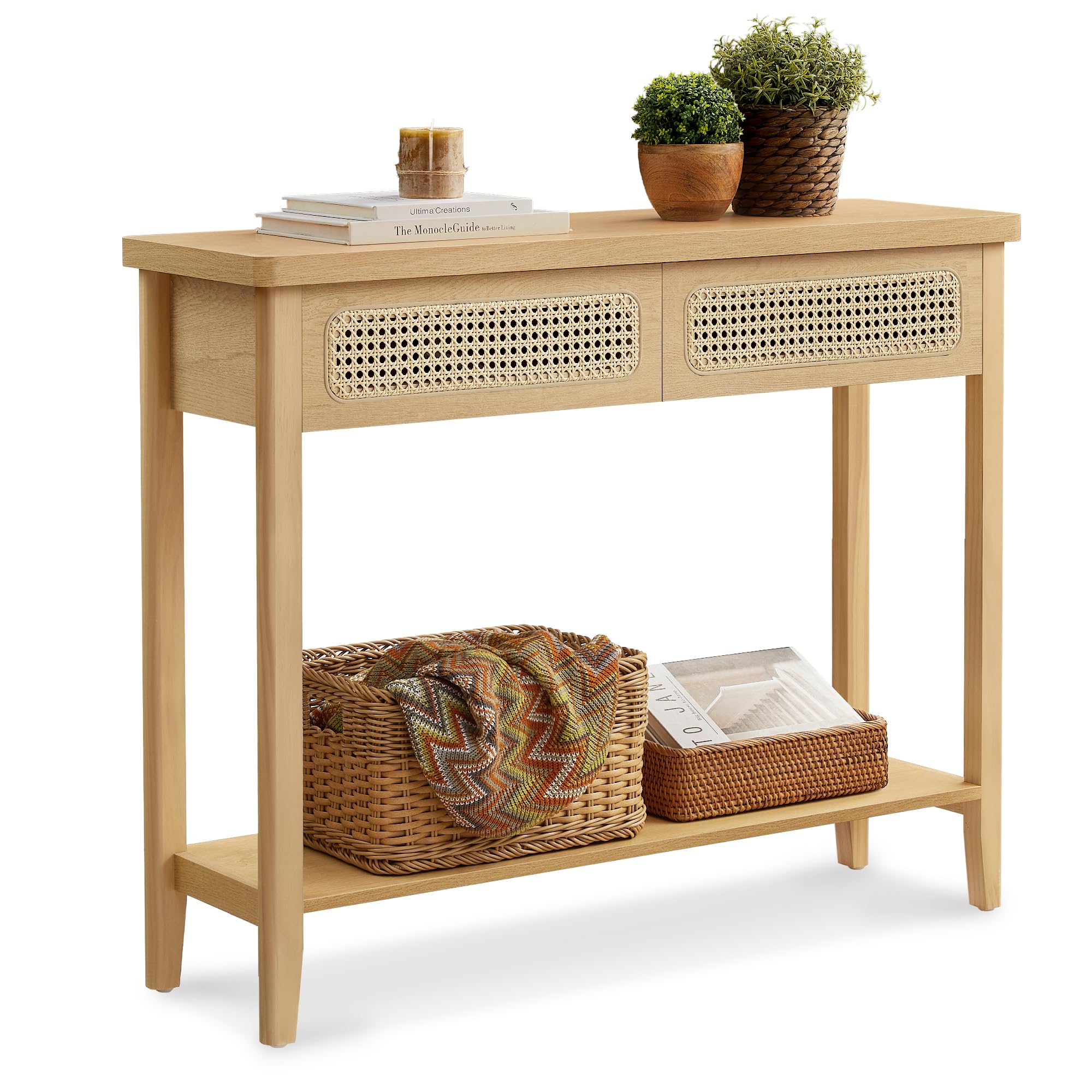 VASAGLE Console Table, Beige ULNT016Y57