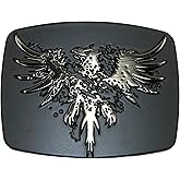 Chrome Phoenix Belt Buckle, Silver