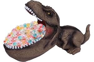 PUHOZN Dinosaur Statue Key Bowl Dinosaur Candy Bowl Fun Candy Dish for Office Desk Decor Animal Key Bowl for Entryway Table Decorative Bowl Dino Candy Bowls Big Mouth Sculpture Sundries Container Storage Box