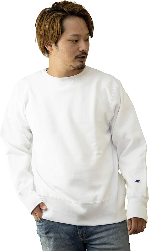 Amazon Champion トレーナー メンズ 裏起毛 クルーネック リバースウィーブ スウェット スエット 白 グレー 黒 紺 マスタード オートミール スウェットシャツ スウェットトレーナー トップス お洒落 C3 W004 トレーナー パーカー 通販