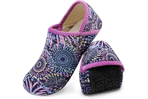 XIHALOOK House Slippers for Women Men Cozy Sock Shoes with Soft Rubber Sole Slip On for Indoor/Outdoor