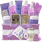 Valentines Day Gifts Spa Gifts for Women Bath and Body Lavender Gift Set, Spa Gift Basket for Self Care, Relaxing Bath Sets for Mom, Grandma, Girlfriend, Sister, Friends, Gifts for Women