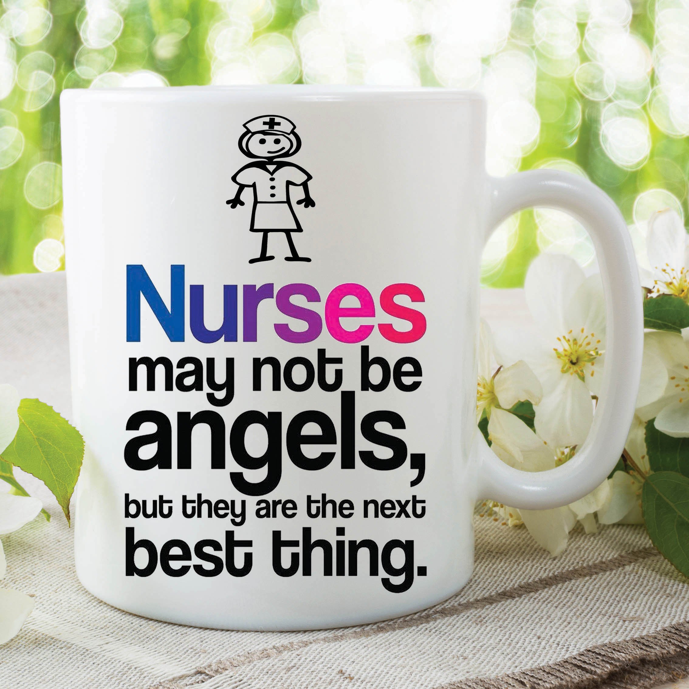 Nurses Angels Next Best Mug Cup Student Work Gift Kitchen Accessories WSDMUG245