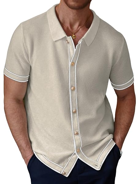 ZAITUN MEN’S LIGHTWEIGHT BUTTON-DOWN SHIRT SUMMER CASUAL SHIRT...
