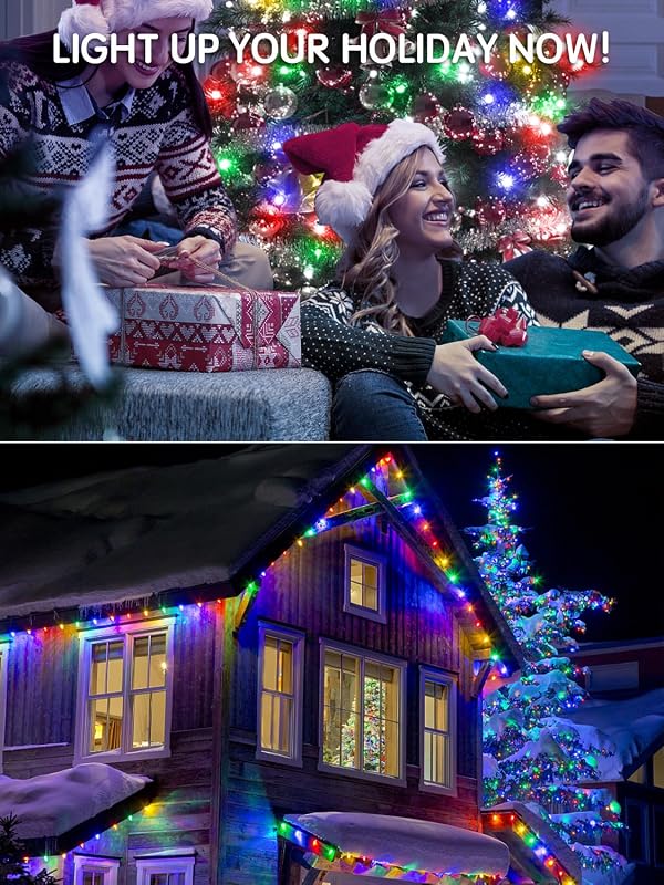 35M Guirlande Lumineuse de Noël, 300 LED Lumières de Noël
