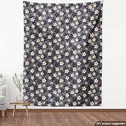 Ambesonne Sakura Fabric by The Yard, Continuous