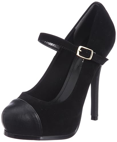Amazon アールアンドイー バイカラーストラップパンプス 5 9230 Bl