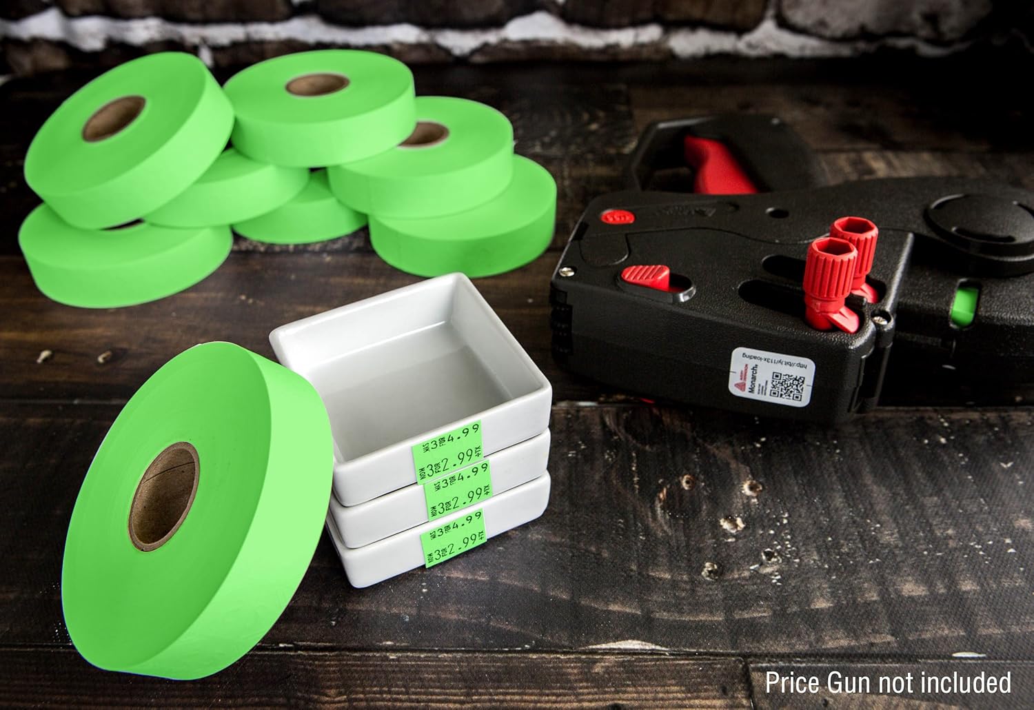 Fluorescent Green Pricing Labels for Monarch 1136 Price Gun – 8 Rolls, 14, 000 Pricemarking Labels : Office Products