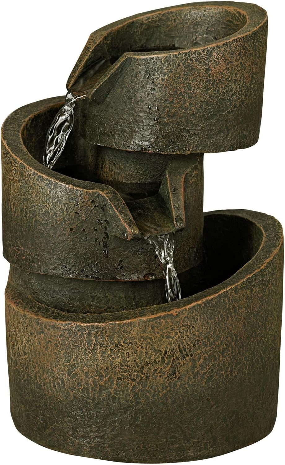 Rustic Modern Zen Indoor Table-Top Water Fountain 9 3/4" High Cascading for Table Desk Office Home Bedroom Relaxation - John Timberland: Home & Kitchen