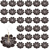 Sumind 30 Pieces Incense Holder Lotus Sticks Incense Burner Cone Burner Ash Catcher for Home Fragrance Decor Yoga SPA Bedroom(Retro)