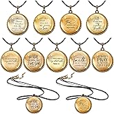 Wavwavw 36 Pcs Easter Christian Gifts for Women Christian Charms Necklace for Women Religious First Communion Gifts Bulk Bible Verse Faith Necklace Prayer Scripture Pendant with 18 Inch Chain