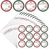from Santa Christmas Name Stickers 156Pcs, 2'' Round North Pole Christmas Gift Tag Stickers Envelope Seal Labels for Card Gift Wrap