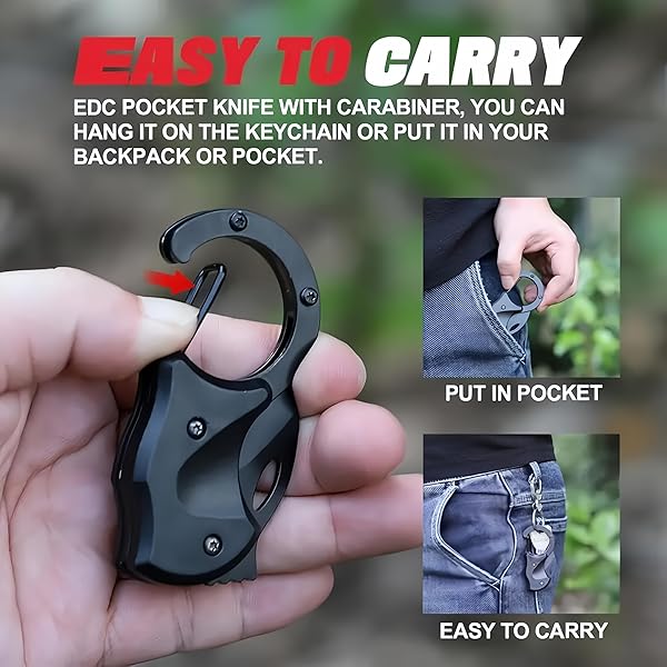 3 PACK SMALL POCKET KNIFE – FATHER’S DAY GIFTS FOR MEN, DAD, HUSBAND | 1.43 INCH BLADE EDC MULTI-TOOL FOR CAMPING, HIKING, FISHING, BBQ & DAILY USE | COMPACT, PORTABLE WITH KEYCHAIN CLIP