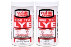 WEERSHUN The Boyer Lye for Soap Making, Sodium Hydroxide Pure High Test Lye Food Grade, Caustic Soda, Drain Cleaner and Clog Remover, 2 Pack 2.2 lbs