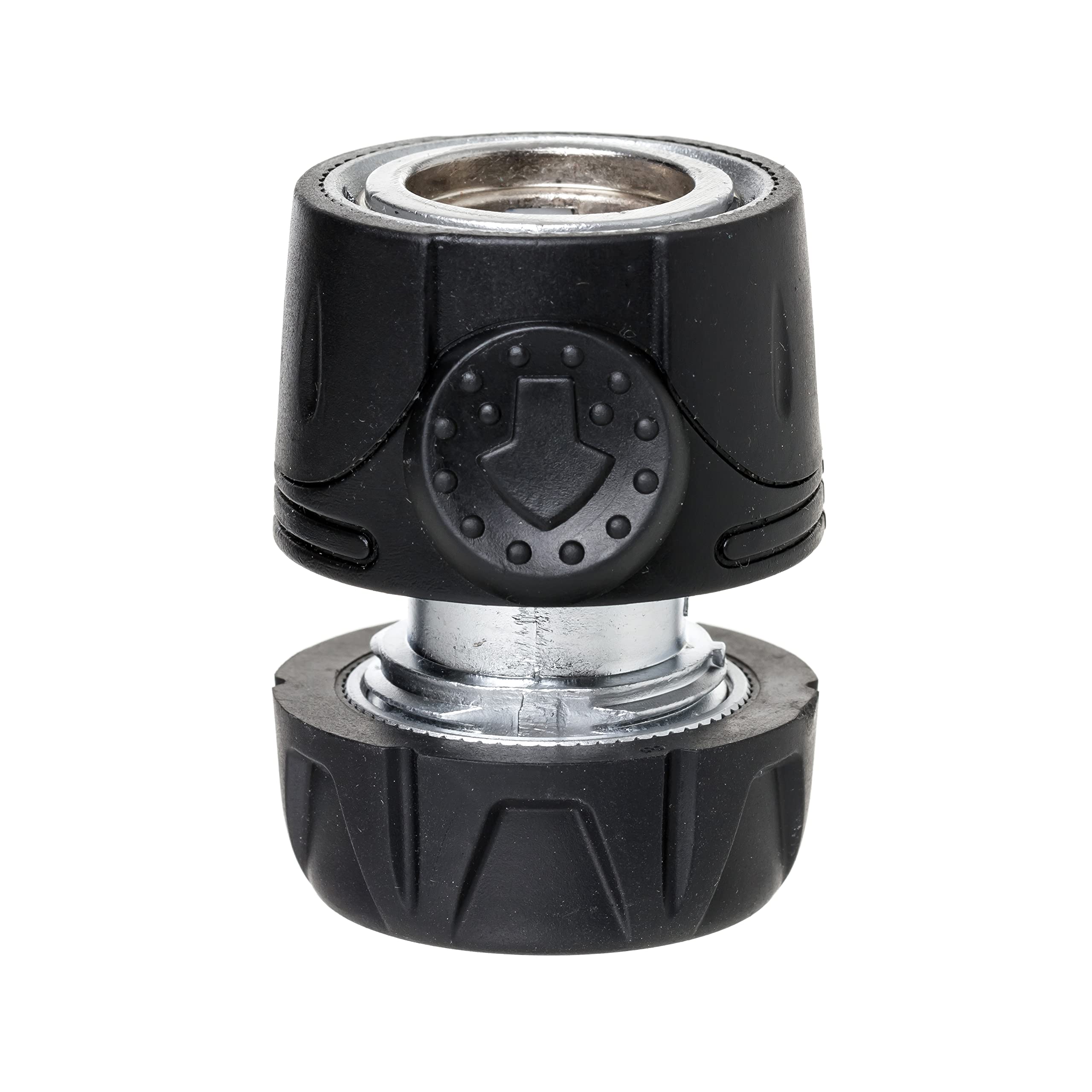 TATAY Quick Hose Connector 1/2" (12,5mm) - 5/8" (15mm) Metal Soft, Universal Fitting, Easy Installation, Stainless and Corrosion Resistant, Silver - Black — image 1