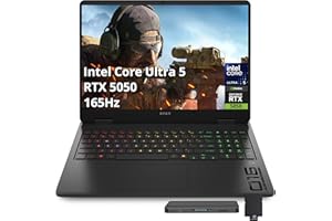 HP Omen 16" FHD+ 165Hz Gaming Laptop, Intel Core Ultra 5 225H, GeForce RTX 5050 Graphics, 32GB DDR5, 1TB SSD, 4-Zone RGB Back