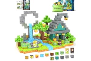 GOOIDEA Large Magnetic Blocks Kids Building Toys Mine Magworld Magic Enchanted Building Craft 1'' Cubes, Construction Sensory Toys for 3+ Year Old Boys Girls, Game Gifts for Kids Ages 4-6, 5-7, 4-8, 8-12