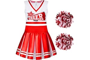 Spooktacular Creations Cheerleader Costume for Girls, Kids Halloween Cheerleader Outfit, Child Cheerleading Uniform