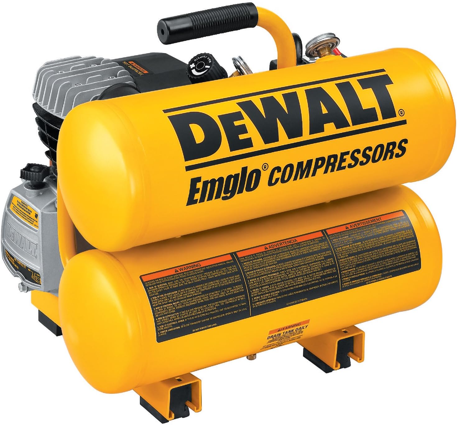 DEWALT D55153 15 Amp 1Horsepower 4 Gallon Oiled Twin Hot Dog