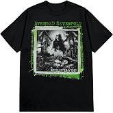 2Bhip Avenged Sevenfold Nightmare Glow T-Shirt Black | Officially Licensed Avenged Sevenfold Graphic Tee, 100% Cotton Crewneck, Classic Heavy Metal Music, Unisex Adult