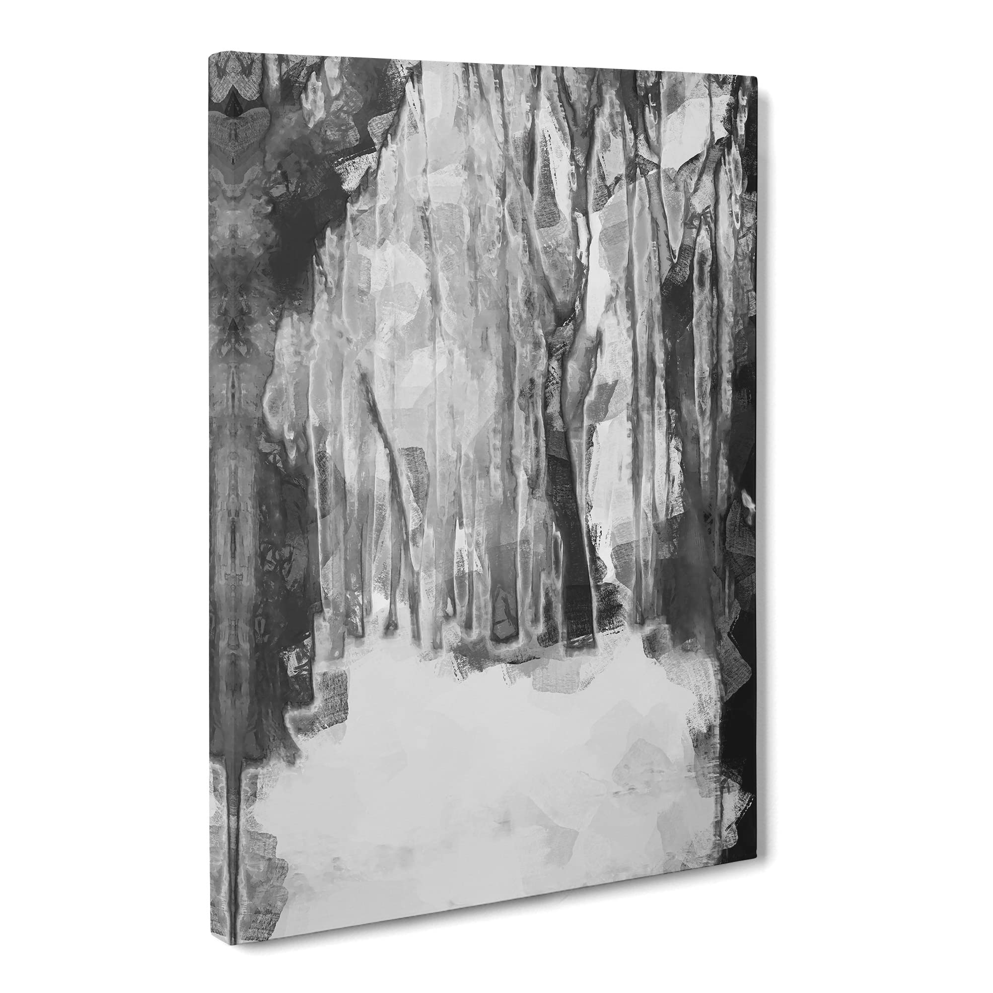 Forest Blur Canvas Print | Gallery Wrapped 30mm Frame Wall Art | 20x14 inches | Ready to Hang | Abstract Landscape Picture | Living Room Bedroom Lounge Office