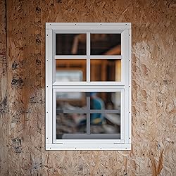 WRISIN 2 Pack Shed Windows 14" W x 21" H Flush