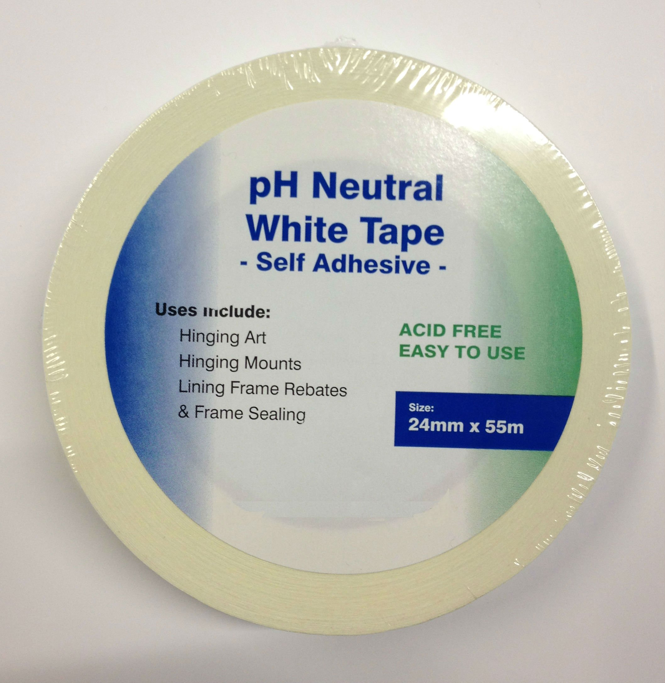 Acid Free (ph Neutral) White Hinging/Masking Tape - 24mmx55m