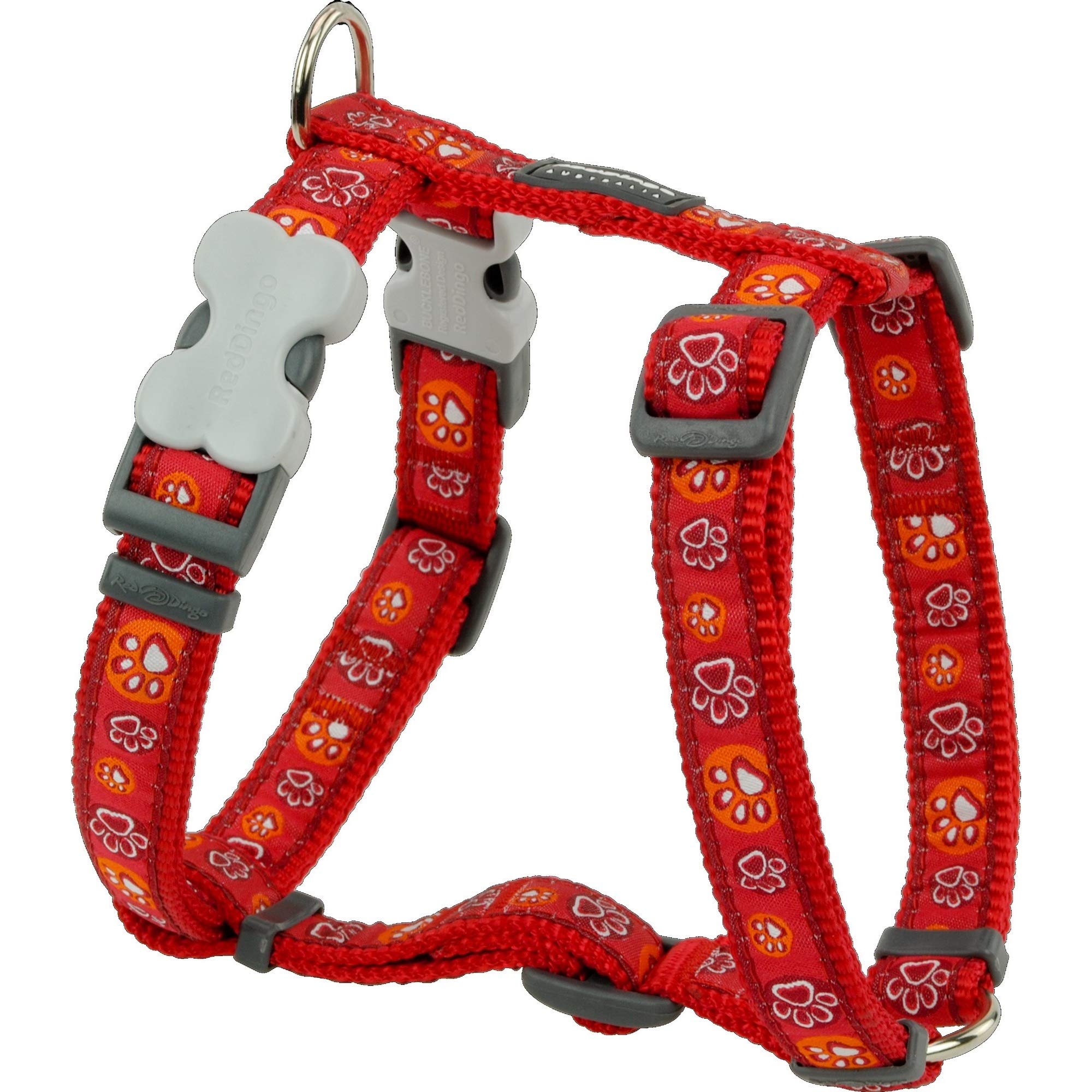 Red Dingo Dog Harness Design,Desert Paws Red, Medium 20mm
