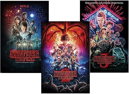 Stranger Things Poster Set Of 3 Season 1 2 And 3 24 X36 Amazon Ca Generic