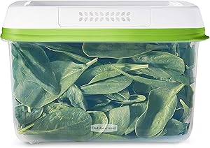 Rubbermaid FreshWorks Saver, Large Produce Storage Container, 18.1-Cup, Clear