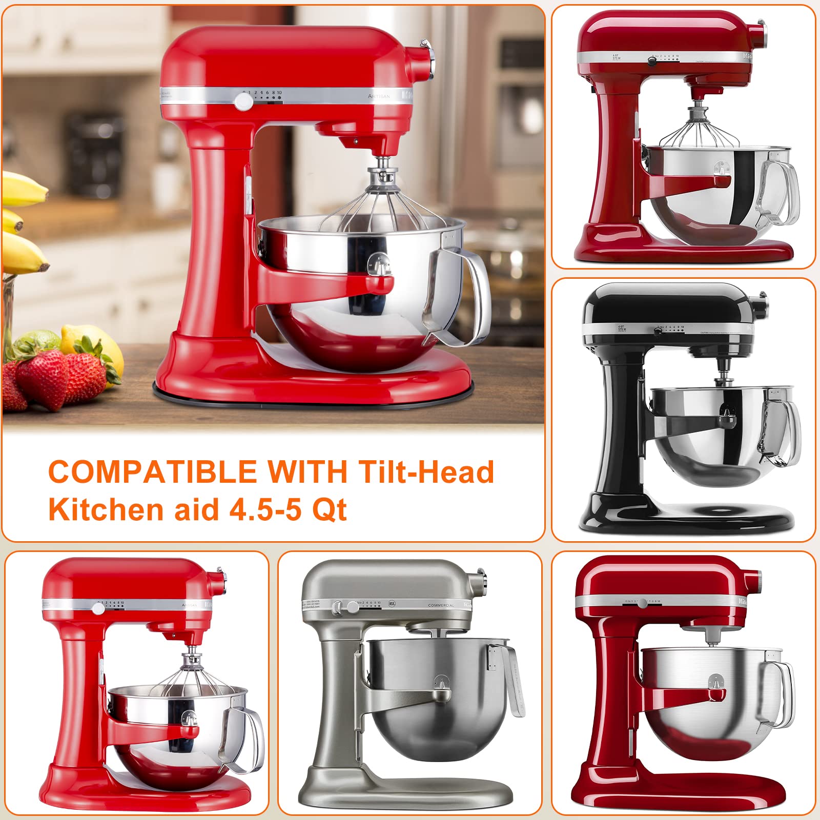 Mixer Mat Slider for KitchenAid 5-8 Qt Tilt Head Stand Mixer - Bamboo Kitchen Appliance Sliding Tray Mixer Mover Slider Board Compatible with Kitchen aid 5-8 Qt Stand Mixer, KitchenAid Artisan