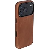Dockem Genuine Leather Case for iPhone 17 Pro Compatible with MagSafe, with Capacitive Camera Control Button (MSGL, Brown)