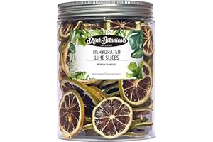 DRINK BOTANICALS IRELAND Dehydrated Dried Lime Slices Wheels | 50 + Servings Approx. | 100% Natural No Added Sugars | Cocktails, Wreath Making, Tea, Cakes, Garnish Decoration | Limes For Cocktails | PET Jar |4.9 OZ, 140 Grams