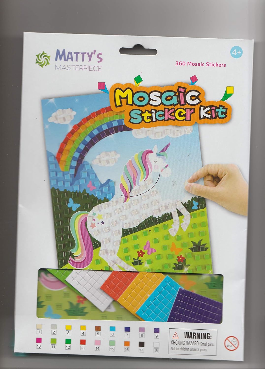 mosaic masterpieces colorado on Amazon Com Matty S Masterpiece Mosaic Sticker Kit Art Crafting Kit For Artists Of All Ages Make Your Own Unicorn Toys Games