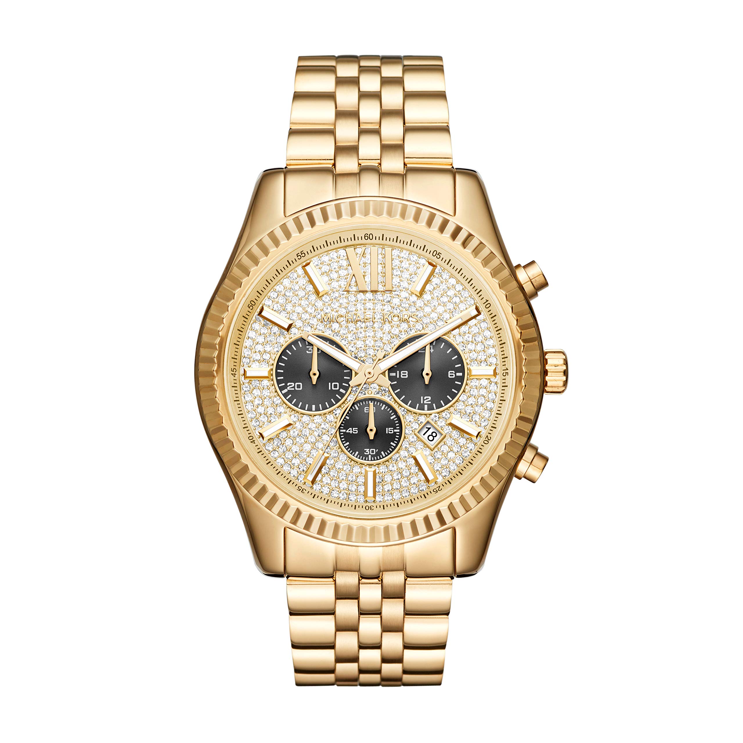 Michael Kors Men's 44.00mm Quartz Watch with Multicolour Analogue dial and Gold Metal Strap MK8494 — image 1